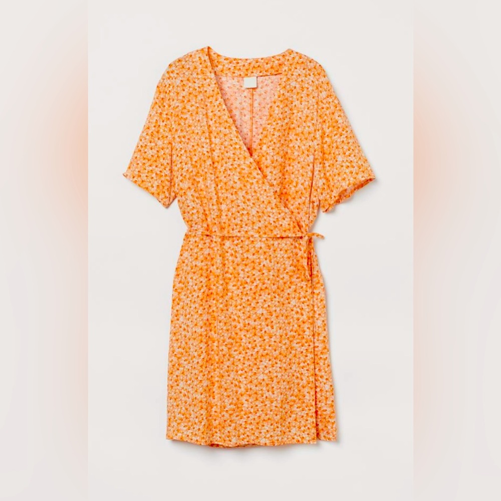 H&M Floral Print Wrap Dress, Size M